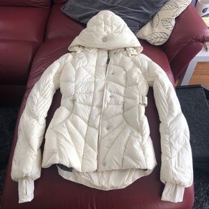 Cream Colored Lululemon Get Down Jacket